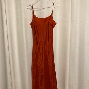 Copper slip dress